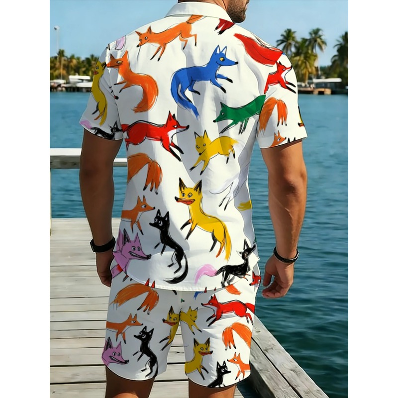 Premium Men's Printed Shirt Sh - Hiking ulasan dan harga