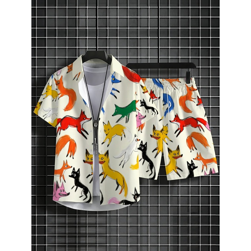 Premium Men's Printed Shirt Sh - Hiking ulasan dan harga