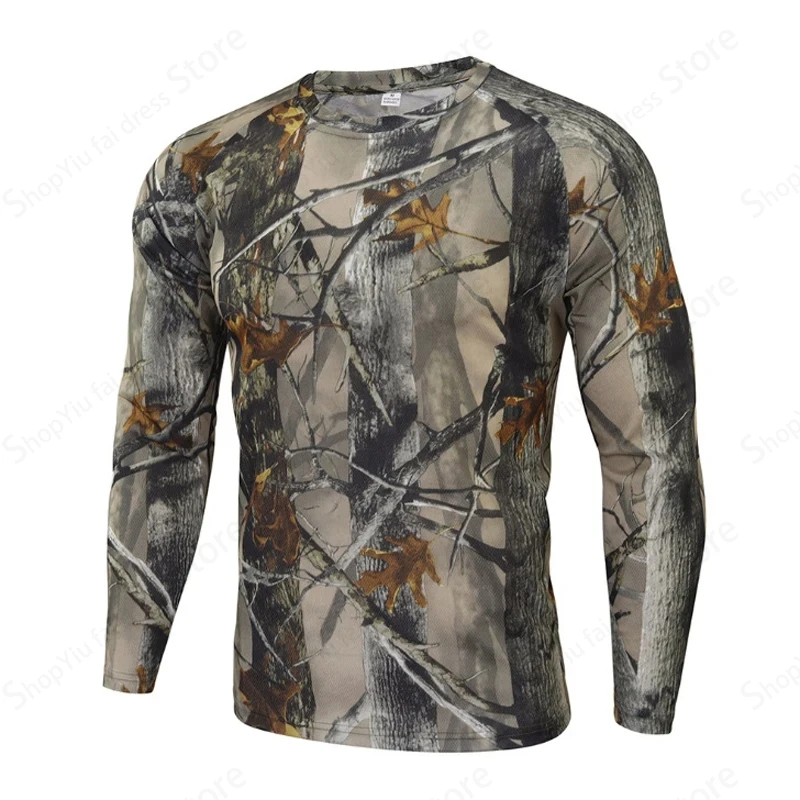 Mens Camo Long Sleeve T Shirt  - Hiking ulasan dan harga